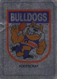 1991 Select AFL Stickers #107 Footscray Bulldogs Front